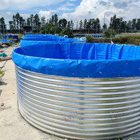 Équipement d'aquaculture Lvju 14000 litres, diamètre 4m x hauteur 1,15m, système d'aquaculture en recirculation, réservoir d'aquaculture Ras
