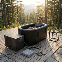 Baignoire à glace portable Hi-Q avec refroidisseur d'eau 1/2Hp 1.0hp pour bain froid et récupération