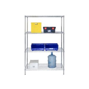 رفوف معدنية متعددة الوظائف من WELLAND بأربعة مستويات، مصنوعة من الكروم المتين للجراج وورش العمل - Product Image 1