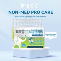 BGO 0.9% Physiological Sea Salt Nasal Rinse, Single-use Seawater Nasal Wash Liquid for Nasal Cleansing and Moisturizing