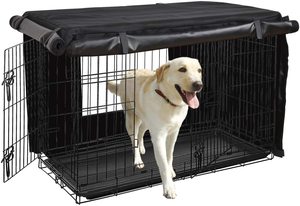 Housse de <span class=keywords><strong>cage</strong></span> pour chien imperméable et durable en tissu Oxford robuste, double porte, poche et fenêtre en filet, housse de caisse pour chien. - Product Image 4