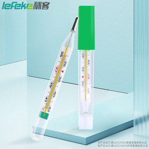 Thermomètre en verre sans mercure Liker, emballé individuellement, pour enfants et adultes, mesure de la température axillaire. - Product Image 3