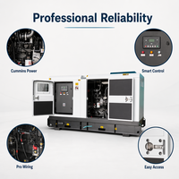 Groupe électrogène diesel insonorisé 50Hz 68kW 85kVA avec ATS, alimentation de secours industrielle pour la construction commerciale