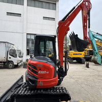 Excavatrice compacte KX057-4 Kubota de 5.7 tonnes mini excavatrice basse heures bien maintenues zéro conception d'oscillation de queue utilisée par Kubota KX057-4