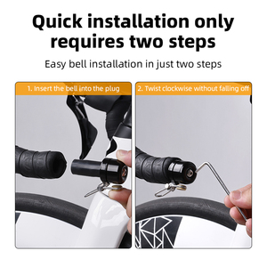 Campana de Bicicleta Retro Clásica, Mini Campana para Manillar Curvo, Sonido Fuerte y Claro, Alarma de Seguridad, Accesorios para Bicicleta de Carretera - Product Image 2