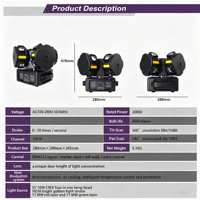 Projecteur LED 200W à 4 têtes mobiles, faisceau rayé et flash, idéal pour DJ, discothèque, soirée, éclairage de scène - Vente chaude