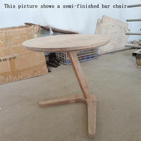 Table console d'angle en bois massif LANBEES BJ05 au design moderne, mini-meuble mobile pour salons, hôtels et maisons