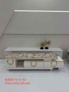 Meuble <span class=keywords><strong>TV</strong></span> et Table Basse Modernes en Bois, Design Panneaux, Blanc Brillant, avec Étagères en Verre Trempé, Convient aux Téléviseurs de <span class=keywords><strong>65</strong></span> Pouces, pour Salon - Product Image 5