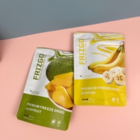 Sachet Doypack en film métallisé Mylar pour impression par gravure, avec fermeture Zip, pour fruits lyophilisés (Jackfruit, Banane), emballage alimentaire de qualité alimentaire