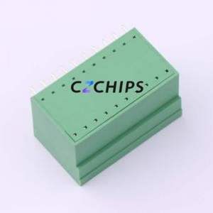 JCB381-WDMC10P Plug-in Terminal Block Bent Lead Through Hole,P=3.81mm Connector 2x10P 3.81mm Green 20P - Product Image 2