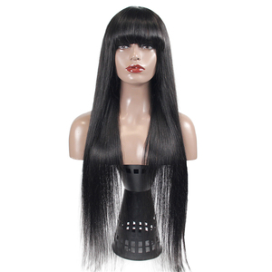 Vague de Corps droite Machine <span class=keywords><strong>Frange</strong></span> Perruque de <span class=keywords><strong>Cheveux</strong></span> Humains, Non Dentelle Pas Cher Perruques de <span class=keywords><strong>Cheveux</strong></span> Humains Perruques Avec Bang, Pas Cher Perruques de <span class=keywords><strong>Cheveux</strong></span> Humains - Product Image 2