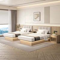 Maßgefertigte 5-Sterne Moderne Minimalistische Echtleder SEM Marke Hotel-Schlafzimmer-Sets Individuelle Abmessungen 2-Jahres-Garantie für Hotels