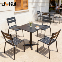 Chaise de salle à manger extérieure empilable pour restaurant, café, commerce, avec structure en aluminium, chaise de bistrot pour jardin, terrasse, parc