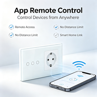 UBARO – interrupteur intelligent WiFi, prise murale EU, panneau tactile en verre trempé, commande vocale à distance, Alexa Google Home Smart Life, 240V, 1Gang