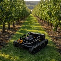 Tondeuse robot RC à moteur essence 4 temps 22 CV, autopropulsée tout-terrain pour la coupe de l'herbe dans les vergers et les fermes