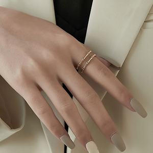 Anillo de Bambú Personalizado Hipoalergénico, Resistente al Agua y al Deslustre, en Acero Inoxidable con Baño de Oro de 14k/18k para Mujer - Product Image 3