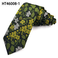 Cravate en polyester tissé vert olive, textile écologique Primrose, cravate personnalisée pour homme