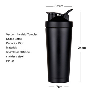 Gobelet isotherme à double paroi en acier inoxydable de 25 oz, <span class=keywords><strong>shaker</strong></span> pour protéines en poudre, bouteille d'eau de sport et de fitness, logo personnalisé - Product Image 3