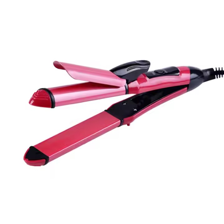 2 in 1 Beauty Hair Styling Tools Rlonic Roller Ceramic Coating Flat Iron Hair Curler and Straight