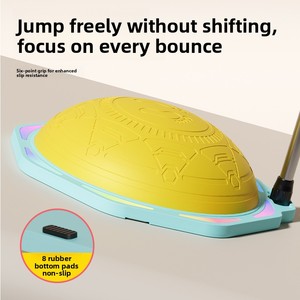Palla per Equilibrio Semicircolare in PVC Rinforzata con Pedale Antiscivolo JH-9981 per Yoga, Pilates e Fitness Domestico - Product Image 4