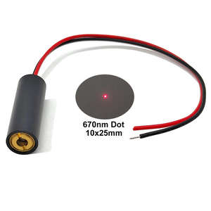 Módulo láser de punto rojo ajustable de 10X30mm, diodo láser de 670nm y 10MW con cabezal láser de posicionamiento de punto de nueva condición, fácil de operar - Product Image 1