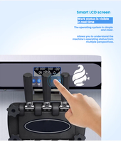 Machine à glace commerciale verticale, capacité 28L, écran LCD intelligent, compresseur de marque, acier inoxydable 304, nettoyage automatique