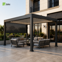 Pérgola Bioclimática Jiake con Techo de Aluminio Motorizado, Pabellón de Jardín para Terraza de Hotel, Área de Estacionamiento Comercial