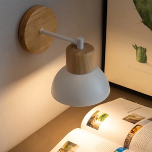 Nueva Lámpara de Pared LED Moderna Minimalista de Madera, Lámpara de Pared Creativa para Habitación, Pasillo, Dormitorio, Decoración del Hogar con Bombilla - Product Image 3