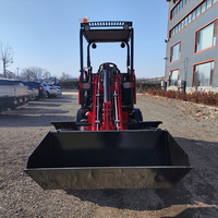 MOUNTAIN RAISE Mini Pala Gommata Compatta con Cabina Aperta, Caricatore Frontale Diesel per Fattoria con Pompa e Ingranaggi per Esportazione Globale