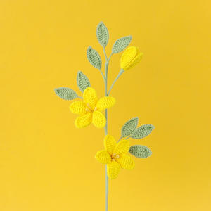 Bouquet de <span class=keywords><strong>jasmin</strong></span> en crochet fait main, plantes en <span class=keywords><strong>pot</strong></span>, bouquet floral artificiel fini, <span class=keywords><strong>pot</strong></span> de fleurs, mini <span class=keywords><strong>pot</strong></span> de plante en tricot - Product Image 5