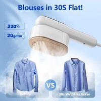 Défroisseur Vapeur Portable Pliable 1200W 100ML avec 5 Réglages et Écran LED – Idéal Voyage