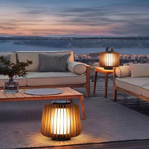Lampe solaire portable d'ambiance, étanche, en acier inoxydable, pour patio, jardin, balcon, terrasse - Product Image 1