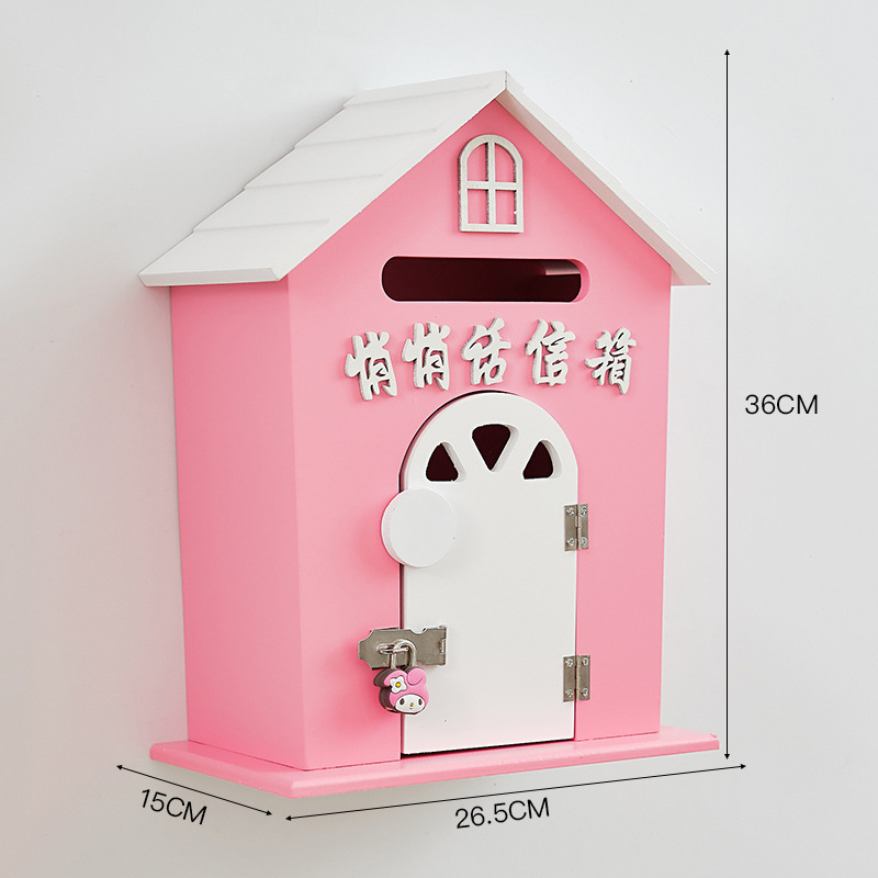 New large pink whisper mailbox with lock