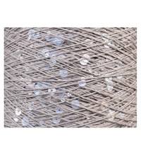 100% Baumwolle Pailletten garn Traditionelles Russland Fancy Yarn Hands tricken 3MM 6MM Pailletten Made in China auf Lager