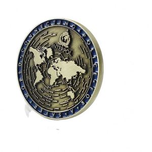 Moneda de desafío personalizada de cobre y latón, en bruto, con estampado metálico pulido en caliente - Product Image 3