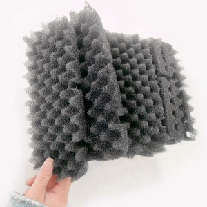 Éponge filtrante ondulée noire Huanjie en PU, coton biochimique en nid d'abeille, tampon de purification d'eau pour aquarium - Product Image 2