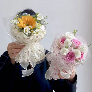 50*70cm Sydney in Bow Single Side lớp phủ không thấm nước <span class=keywords><strong>Crepe</strong></span> giấy đẹp thiết kế hoa cho bó hoa gói quà tặng - Product Image 6