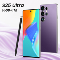 Venta al por Mayor de Teléfono Inteligente S25 Ultra Android 14 de Alta Calidad, Pantalla Completa, 16GB+1TB, Cámara Trasera de 108MP, LTE, 144Hz OLED, Deca Core, 8000mAh