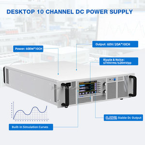 Fuente de Alimentación Programable Multicanal de 60V 3U, Diseño Híbrido Lineal de Conmutación, Baja Ondulación, para Laboratorio - Product Image 2