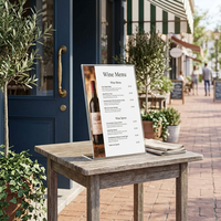 Support de présentation de prix en acrylique de type L personnalisé A4/A5/A6, porte-menu et porte-affiches de table pour restaurant
