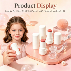<span class=keywords><strong>ISMAN</strong></span> Tube vide en plastique PP pour stick de blush, correcteur et rouge à lèvres, 8g, Noir Blanc, Emballage cosmétique, Vente en gros - Product Image 2