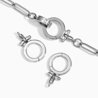 Boucle ronde en acier inoxydable pour collier et bracelet, boucle d'attache DIY couleur or pour pendentif de bijoux