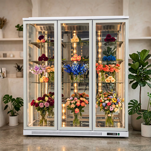 Vitrine Réfrigérée Professionnelle Plein Écran pour Fleurs, Sans Givre, Refroidissement par Air, Haute Définition, pour Fleuriste, Usage Commercial - Product Image 4