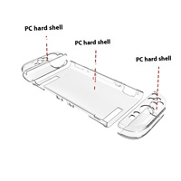 Funda Protectora Transparente de Plástico para Nintendo Switch 2ª Generación, Carcasa para Consola y Controles