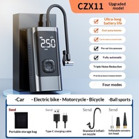 Compresseur d'air portable 12V avec affichage numérique, pompe électrique ABS monocylindre pour berlines