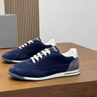 Chaussures de marche décontractées pour hommes, respirantes, en maille tricotée, à lacets, légères, à semelle souple, style italien, luxe original