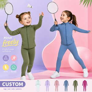 Set di <span class=keywords><strong>Abbigliamento</strong></span> Casual per Ragazze Personalizzato OEM ODM, Tuta <span class=keywords><strong>Trendy</strong></span> per Bambini, Set Primaverile e Autunnale, <span class=keywords><strong>Abbigliamento</strong></span> Personalizzato per Ragazze - Product Image 1