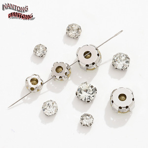 Nantong Rhinestone Claw Drills Round 16 Facets 4 Holes DIY Jewelry <b>Accessories</b> Clothing <b>Wedding</b> Dress - Product Image 2