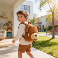 Sac à dos en peluche personnalisé, sac à dos en peluche de dessin animé, vente en gros, commande en gros OEM pour des designs personnalisables
