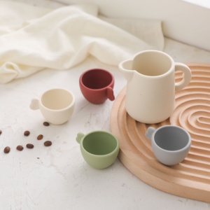 Vendita calda cucina in legno simulazione tè pomeridiano Set di giocattoli tazze in Silicone gioco genitore-figlio ruolo giochi di imitazione giocattoli per bambini bambino - Product Image 5